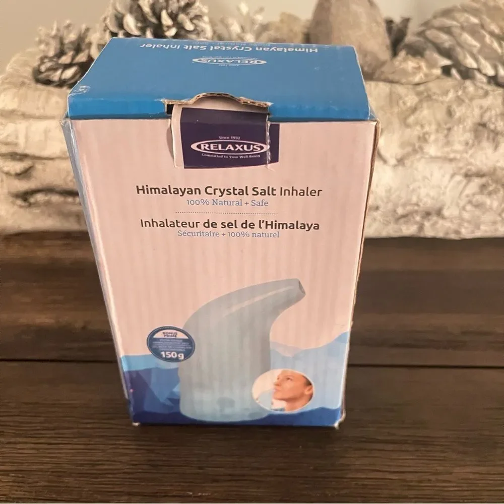 Relaxus Himalayan Crystal Salt Inhaler 100% Natural New in Box!